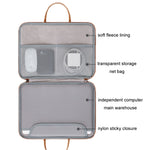 Borsa per computer portatile impermeabile completamente aperta in pelle Baona, 13/13.3 inches, 14 inches, 15/15.6/16 inches