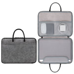 Borsa per computer portatile impermeabile completamente aperta in pelle Baona, 13/13.3 inches, 14 inches, 15/15.6/16 inches