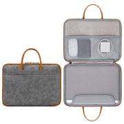 Borsa per computer portatile impermeabile completamente aperta in pelle Baona, 13/13.3 inches, 14 inches, 15/15.6/16 inches