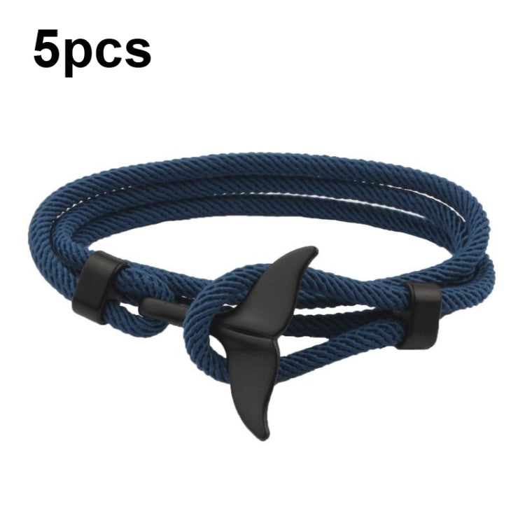 Braccialetto regolabile con doppia fibbia a corda intrecciata a mano intrecciata a coda di balena da 5 pezzi, 5pcs Yellow, 5pcs Red Wine, 5pcs Navy, 5pcs Khaki, 5pcs Red, 5pcs Black, 5pcs Light Blue, 5pcs Beige, 5pcs Pink
