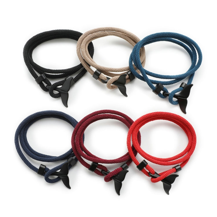 Braccialetto regolabile con doppia fibbia a corda intrecciata a mano intrecciata a coda di balena da 5 pezzi, 5pcs Yellow, 5pcs Red Wine, 5pcs Navy, 5pcs Khaki, 5pcs Red, 5pcs Black, 5pcs Light Blue, 5pcs Beige, 5pcs Pink