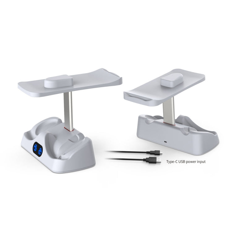 Dock di ricarica per controller PS5 VR2 con supporto visore