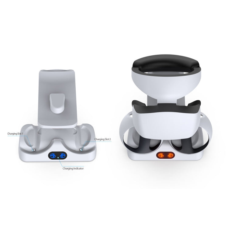 Dock di ricarica per controller PS5 VR2 con supporto visore