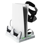 Per PS5 ipaly Host Base di raffreddamento multifunzionale VR2 Maniglia Supporto di ricarica Rack di archiviazione del disco, HBP-6478