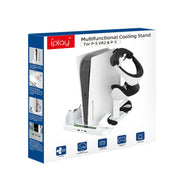 Per PS5 ipaly Host Base di raffreddamento multifunzionale VR2 Maniglia Supporto di ricarica Rack di archiviazione del disco, HBP-6478
