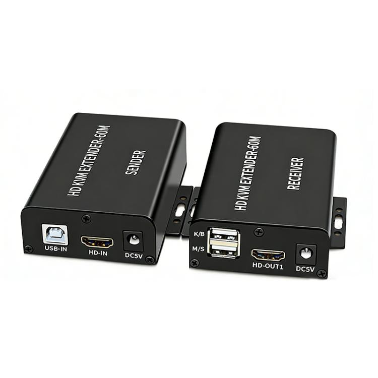 Extender KVM HDMI 60m con alimentatore POE e USB