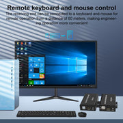 BW-HKE60A HDMI 60m KVM con supporto per extender USB Alimentatore single-end POE con spina americana, BW-HKE60A