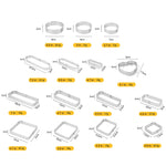 BN1006 Mousse in acciaio inossidabile Cerchio ispessito Stampo per torta perforato Strumenti di cottura fai-da-te, Round(2.7 inches), Round(3 inches), Round(3.5 inches), Rectangle(3.9 inches), Rectangle(4.3 inches), Rectangle(4.7 inches)               ...