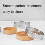BN1006 Mousse in acciaio inossidabile Cerchio ispessito Stampo per torta perforato Strumenti di cottura fai-da-te, Round(2.7 inches), Round(3 inches), Round(3.5 inches), Rectangle(3.9 inches), Rectangle(4.3 inches), Rectangle(4.7 inches)               ...