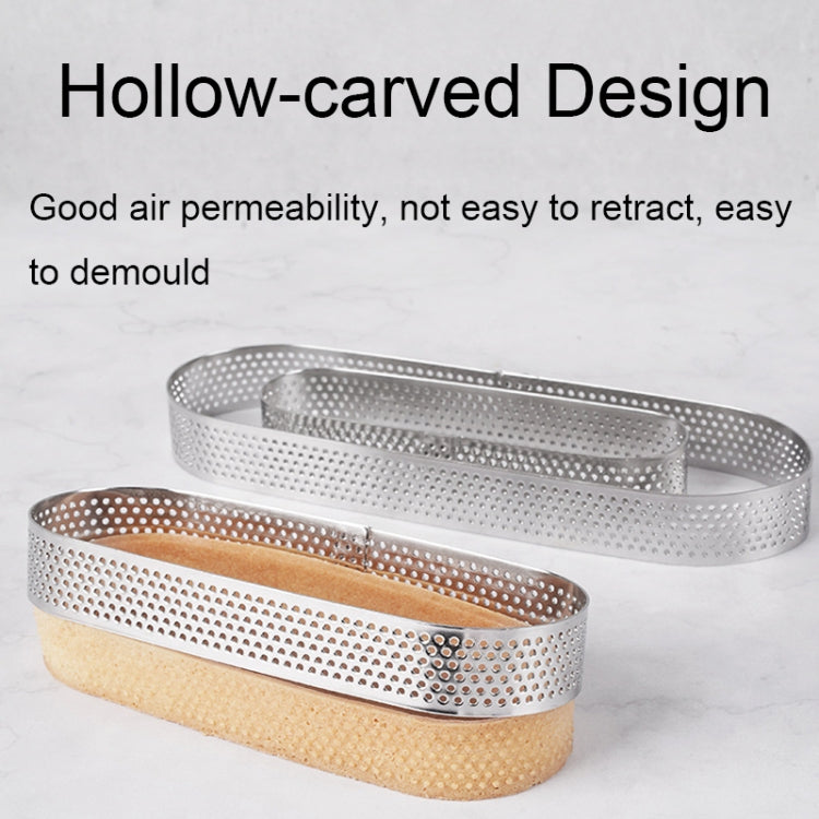 BN1006 Mousse in acciaio inossidabile Cerchio ispessito Stampo per torta perforato Strumenti di cottura fai-da-te, Round(2.7 inches), Round(3 inches), Round(3.5 inches), Rectangle(3.9 inches), Rectangle(4.3 inches), Rectangle(4.7 inches)               ...