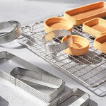 BN1006 Mousse in acciaio inossidabile Cerchio ispessito Stampo per torta perforato Strumenti di cottura fai-da-te, Round(2.7 inches), Round(3 inches), Round(3.5 inches), Rectangle(3.9 inches), Rectangle(4.3 inches), Rectangle(4.7 inches)               ...
