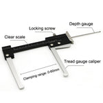 Modelli di pneumatici multifunzione Strumenti di misurazione dello spessore del disco del freno del righello profondo, Measuring Tools