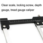 Modelli di pneumatici multifunzione Strumenti di misurazione dello spessore del disco del freno del righello profondo, Measuring Tools
