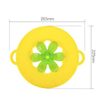 Gadget da cucina con coperchio girevole a prova di perdite di fiori in silicone, dimensioni:, 23cm Yellow, 23cm Gray, 29cm Yellow, 29cm Gray