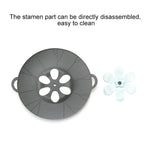 Gadget da cucina con coperchio girevole a prova di perdite di fiori in silicone, dimensioni:, 23cm Yellow, 23cm Gray, 29cm Yellow, 29cm Gray