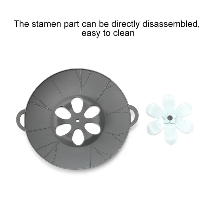 Gadget da cucina con coperchio girevole a prova di perdite di fiori in silicone, dimensioni:, 23cm Yellow, 23cm Gray, 29cm Yellow, 29cm Gray