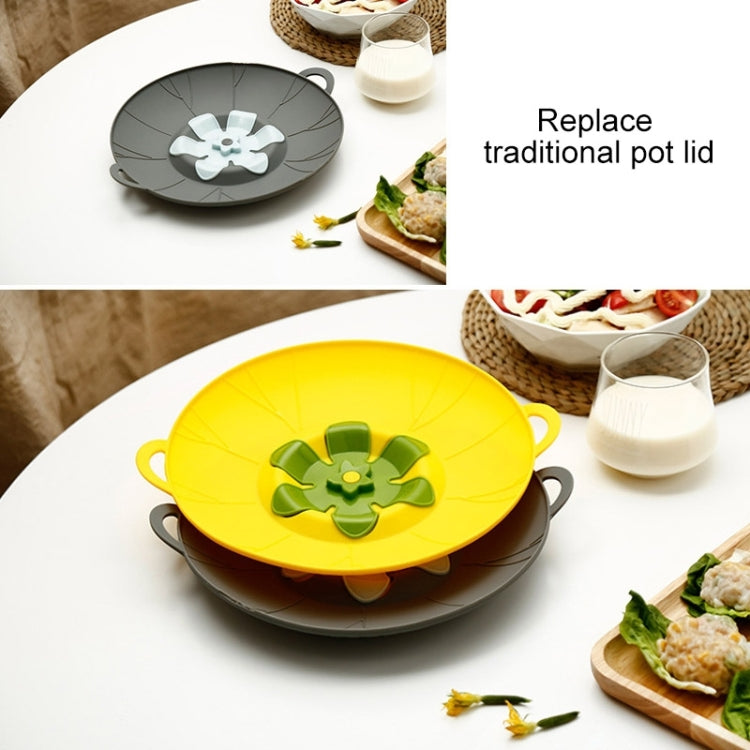 Gadget da cucina con coperchio girevole a prova di perdite di fiori in silicone, dimensioni:, 23cm Yellow, 23cm Gray, 29cm Yellow, 29cm Gray