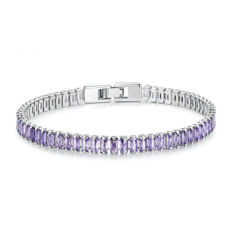 Bracciale con zirconi scintillanti Gioielli in rame placcato oro, YIB055-17L, YIB055-19L, YIB055-17LCP, YIB055-19LCP, YIB055-17LVT, YIB055-19LVT