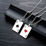 OPK 1542 Ciondolo da mazza da uomo in acciaio al titanio con personalità, Black With Chain, Red With Chain, Black Without Chain, Red Without Chain