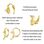 Orecchini elasticizzati con gatto elasticizzato in argento sterling S925 con diamanti, dimensioni:, Small Platinum Plated, Large Platinum Plated, Large Gold Plated, Large Black Gold Plated, Large Rose Gold Plated