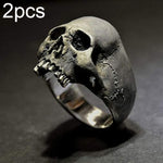 C56213 Regalo degli uomini dell'anello del cranio di orrore dell'anello del cranio dell'annata punk 2pcs, 6, 7, 8, 9, 10, 11, 12, 13, 14