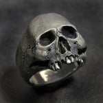Anello uomo cranio vintage punk in lega, misure 6-14