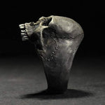 Anello uomo cranio vintage punk in lega, misure 6-14