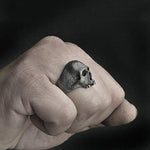 Anello uomo cranio vintage punk in lega, misure 6-14