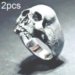 C56213 Regalo degli uomini dell'anello del cranio di orrore dell'anello del cranio dell'annata punk 2pcs, 6, 7, 8, 9, 10, 11, 12, 13, 14