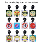 Display per auto a colori Emoji con display per auto Trasmissione wireless Wifi Personalizzato, P4-32x32 RGB USB