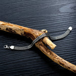 Accessori personali per bracciale da uomo in acciaio al titanio stile retrò, 1016