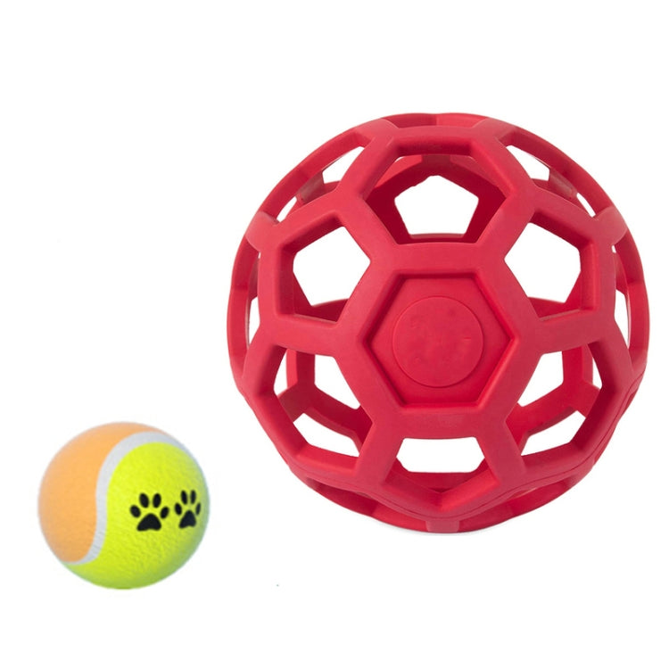 1030001 Giocattolo per cani Palla cava Palle giocattolo in gomma elastica resistente al morso, specifiche:, Hollow, Bell, Tennis