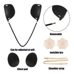 XD00001 Adesivo per capezzoli in silicone per modellare Reggiseno senza davanti Kit reggiseno push-up regolabile anti-abbassamento