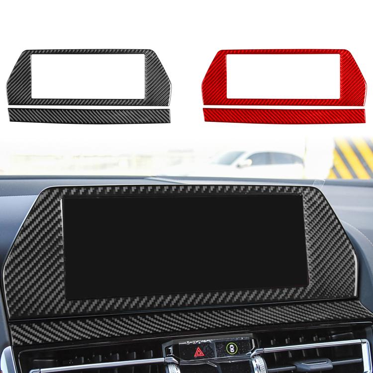 Per BMW Serie 8 G14 2019-2024 Guida a sinistra 2 pezzi/set Adesivo per cornice schermo di navigazione, Left-hand Drive