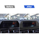 Per BMW Serie 8 G14 2019-2024 Guida a sinistra 2 pezzi/set Adesivo per cornice schermo di navigazione, Left-hand Drive
