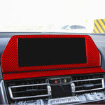 Per BMW Serie 8 G14 2019-2024 Guida a sinistra 2 pezzi/set Adesivo per cornice schermo di navigazione, Left-hand Drive