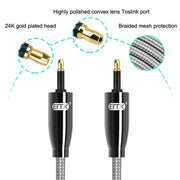 EMK QH4.0 Mini Toslink 3.5mm Interfaccia SPDIF Audio Fibra Ottica, Lunghezza:, 1m, 1.5m, 2m, 3m, 5m, 8m, 10m, 15m