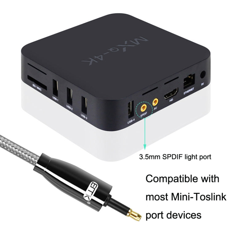 EMK QH4.0 Mini Toslink 3.5mm Interfaccia SPDIF Audio Fibra Ottica, Lunghezza:, 1m, 1.5m, 2m, 3m, 5m, 8m, 10m, 15m