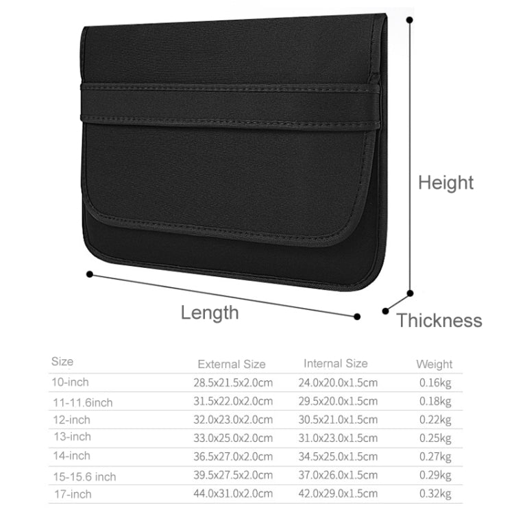 Pochette con patta a sezione orizzontale per borsa fodera per laptop in neoprene, 12 Inch, 13 Inch, 14 Inch, 15 Inch, 17 Inch, 10 Inch