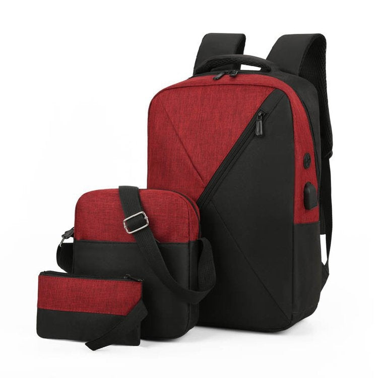 Borsa a tracolla per computer 3 in 1 Borsa da lavoro USB multifunzionale in tessuto Oxford