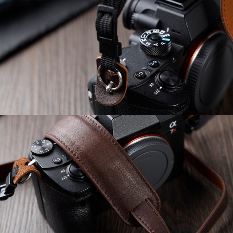 Fotografia all'aperto Fotocamera in pelle di vacchetta Spalla da appendere al collo Cinghia di avvolgimento, Spec:, Top-layer (Black), Top-layer (Deep Coffee), Top-layer (Coffee), Split Leather (Coffee), Split Leather (Black), Pure Leather (Black)     ...