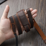 Fotografia all'aperto Fotocamera in pelle di vacchetta Spalla da appendere al collo Cinghia di avvolgimento, Spec:, Top-layer (Black), Top-layer (Deep Coffee), Top-layer (Coffee), Split Leather (Coffee), Split Leather (Black), Pure Leather (Black)     ...