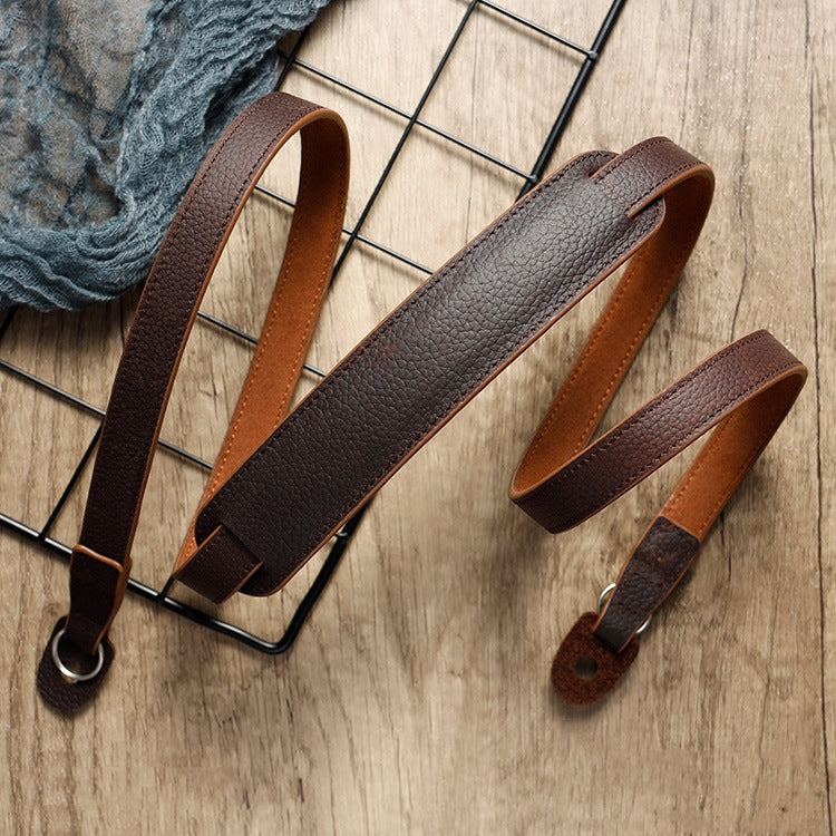 Fotografia all'aperto Fotocamera in pelle di vacchetta Spalla da appendere al collo Cinghia di avvolgimento, Spec:, Top-layer (Black), Top-layer (Deep Coffee), Top-layer (Coffee), Split Leather (Coffee), Split Leather (Black), Pure Leather (Black)     ...