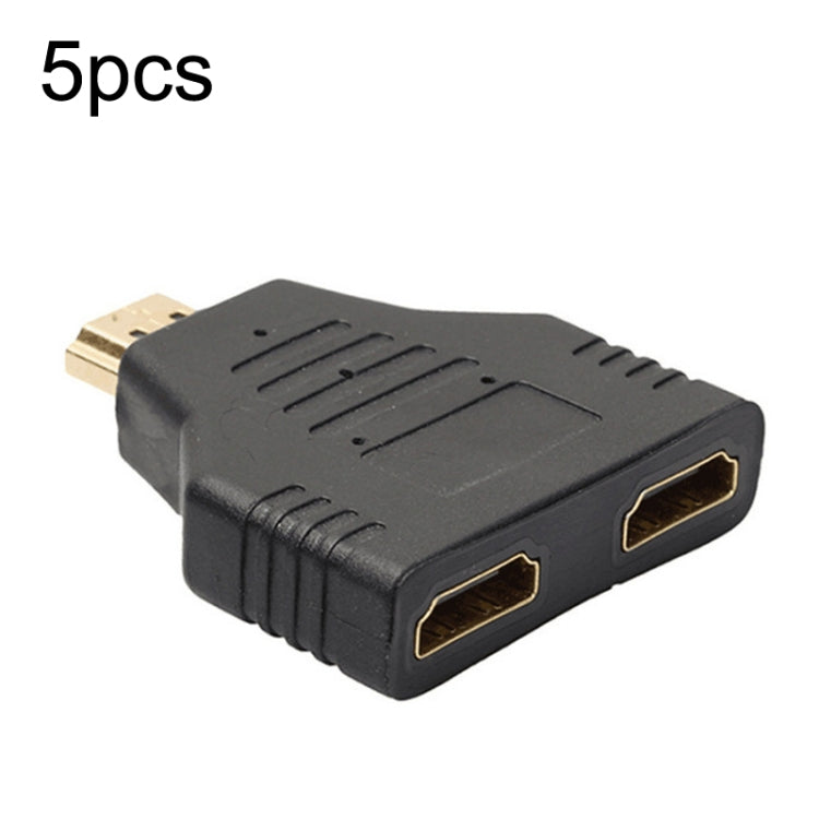 5pcs HDMI maschio a 2 HDMI femmina adattatore HD conversione conversione del computer spina, 5pcs HDMI Male To 2 HDMI Female