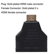 5pcs HDMI maschio a 2 HDMI femmina adattatore HD conversione conversione del computer spina, 5pcs HDMI Male To 2 HDMI Female