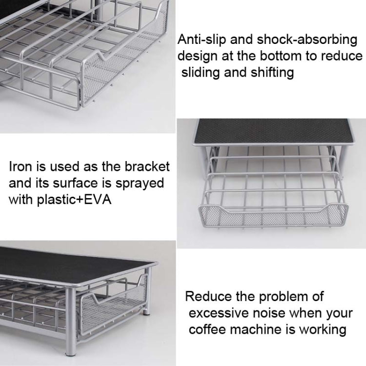 L'organizzatore del supporto per capsule di caffè a 3 file con cassetto può contenere 60 palline di latte