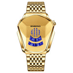 BINBOND Locomotive Concept Orologio con cinturino in acciaio da uomo Live Black Technology Watch, Steel Belt Full Gold-Blue Face, Steel Belt Full Gold Gold Face, Steel Belt Black Stee Blue Face, Steel Belt Black Steel White Face                        ...