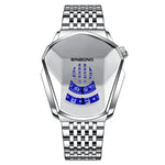 BINBOND Locomotive Concept Orologio con cinturino in acciaio da uomo Live Black Technology Watch, Steel Belt Full Gold-Blue Face, Steel Belt Full Gold Gold Face, Steel Belt Black Stee Blue Face, Steel Belt Black Steel White Face                        ...