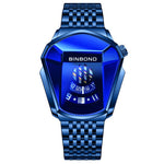 BINBOND Locomotive Concept Orologio con cinturino in acciaio da uomo Live Black Technology Watch, Steel Belt Full Gold-Blue Face, Steel Belt Full Gold Gold Face, Steel Belt Black Stee Blue Face, Steel Belt Black Steel White Face                        ...