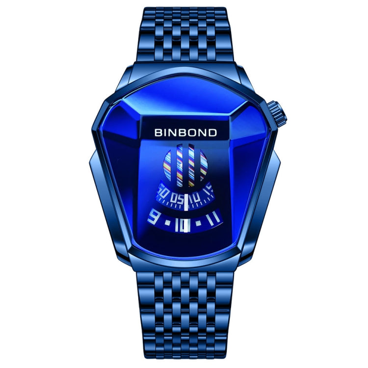 BINBOND Locomotive Concept Orologio con cinturino in acciaio da uomo Live Black Technology Watch, Steel Belt Full Gold-Blue Face, Steel Belt Full Gold Gold Face, Steel Belt Black Stee Blue Face, Steel Belt Black Steel White Face                        ...